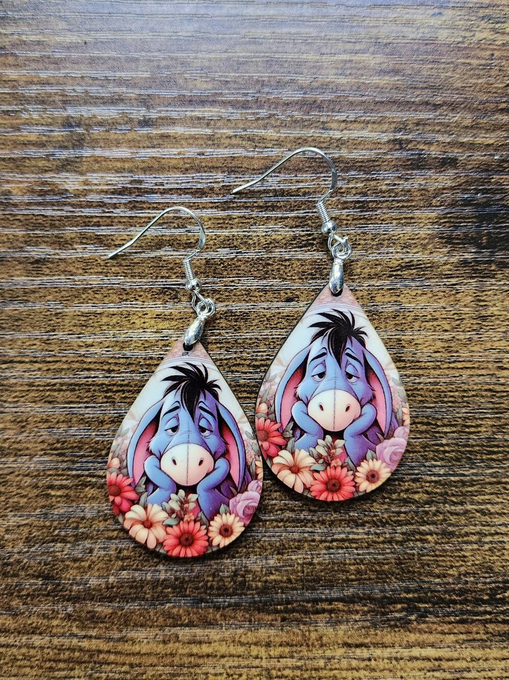 Eeyore Floral Earrings Winnie the Pooh Disney